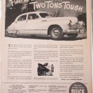 1946 Buick 4 dr sedan Two Tons Tough car ad