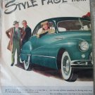 1946 Buick 4 dr sedan Style Pace car ad