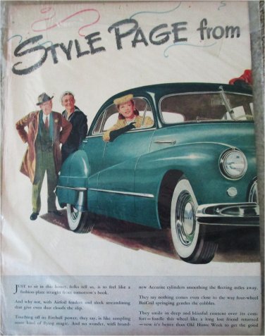 1946 Buick 4 dr sedan Style Pace car ad