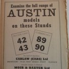 1953 Austin Scottish Motor Show car ad