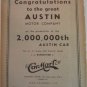 1953 Austin Congratulations From Car Mart ad