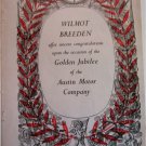 1955 Austin Wilmont Breedet Congratulates On Golden Jubilee car ad