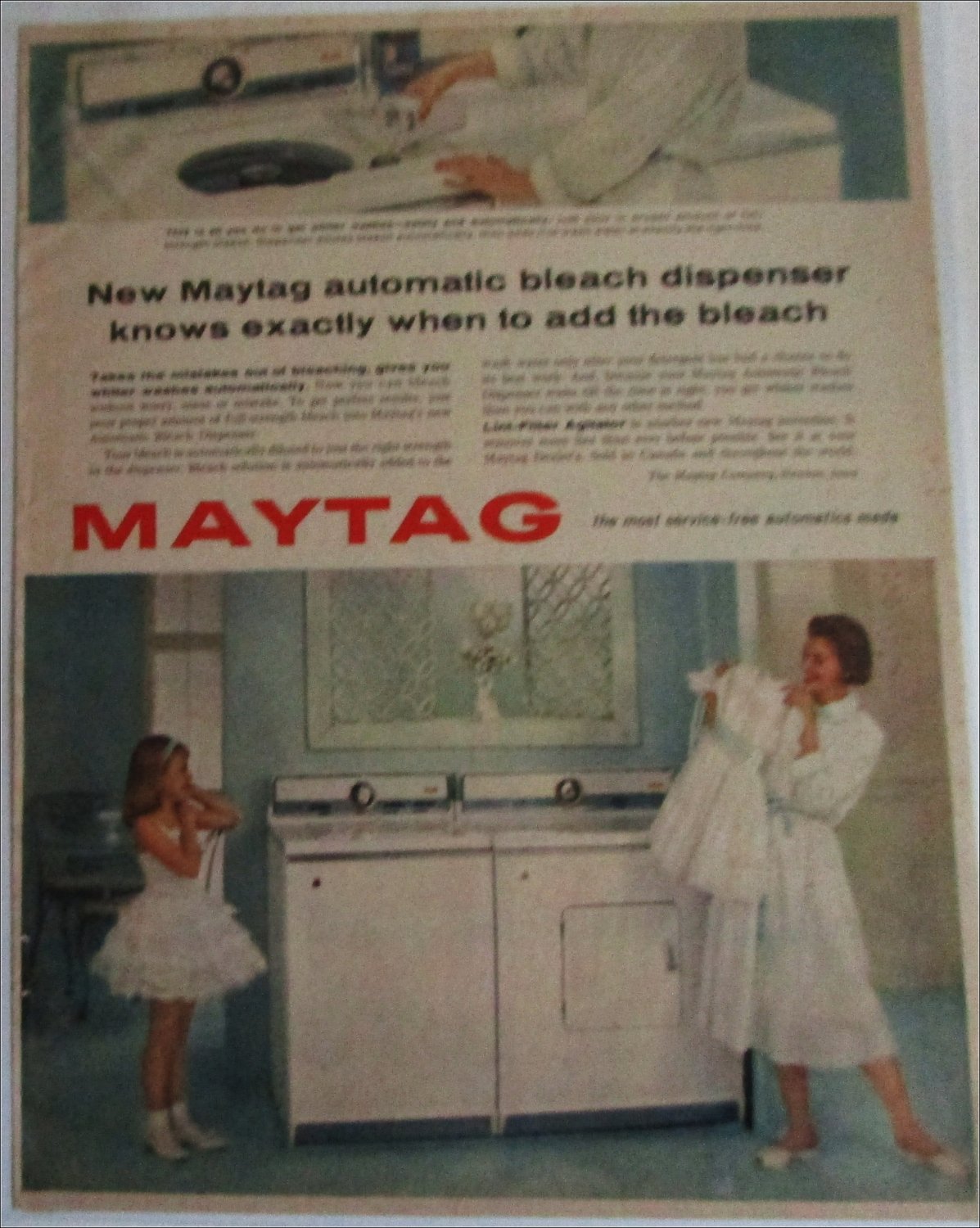 1959 Maytag Automatic Bleach Dispenser Washer ad