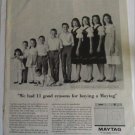 1962 Maytag Washer Dryer ad featuring the Lennon Family