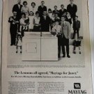 1967 Maytag Washer Dryer ad featuring Janet Lennen & Family