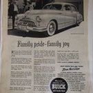 1947 Buick 4 dr sedan Family Pride car ad