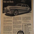 1947 Buick 4 dr sedan Handsome car ad