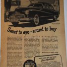 1947 Buick 4 dr sedan Sweet To Eye car ad