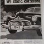 1947 Buick 4 dr sedan We Stand Corrected car ad