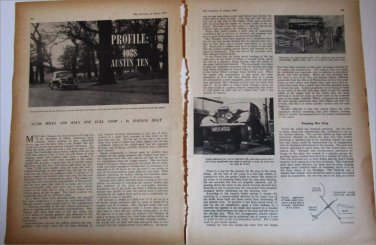 1938 Austin Ten car article from 1955