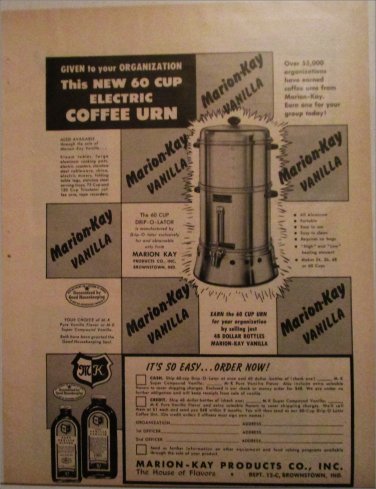 1953 Mirro Electric Coffee Urn ad
