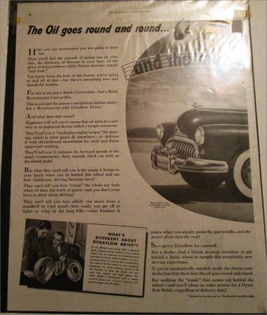 1948 Buick Roadmaster Convertible The Oil car ad