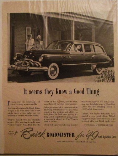 1949 Buick Roadmaster Station Wagon car ad