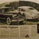 1949 Buick Super 4 dr sedan Coming car ad