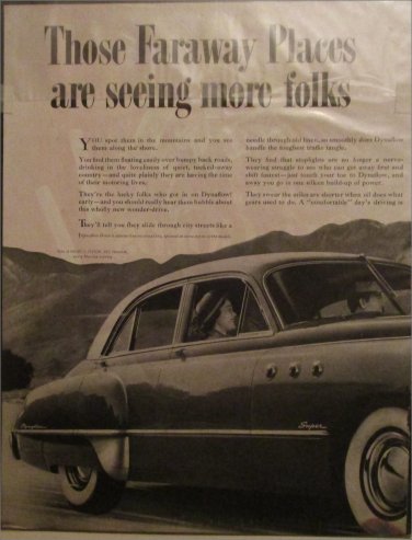 1949 Buick Super 4 dr sedan Faraway car ad