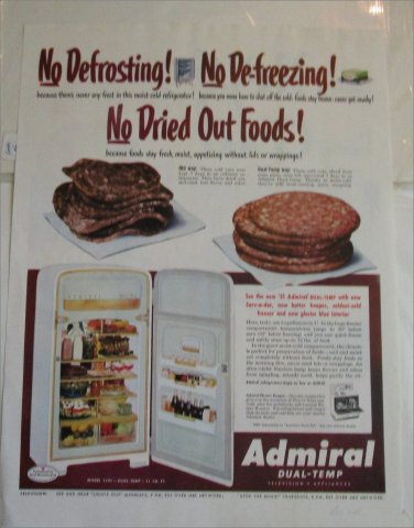 1951 Admiral Model 1191 Refrigerator ad #1