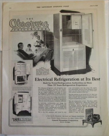 1926 Alsopure Refrigerator ad