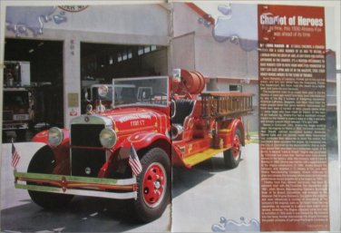 1930 Ahrens-Fox Fire Truck article