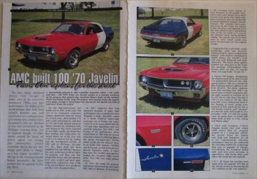 1970 American Motors Javelin car article