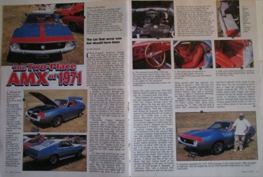 1971 American Motors AMX car article