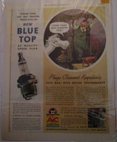 1937 AC Spark Plugs Plugs Cleaned Regularly ad