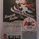 1938 AC Spark Plugs Smooth Sailin ad