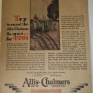 1929 Allis-Chalmers tractor ad