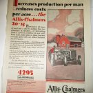 1929 Allis-Chalmers 20 35 tractor ad