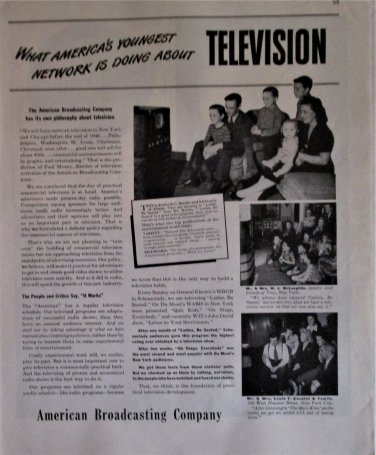 1945 ABC Television ad