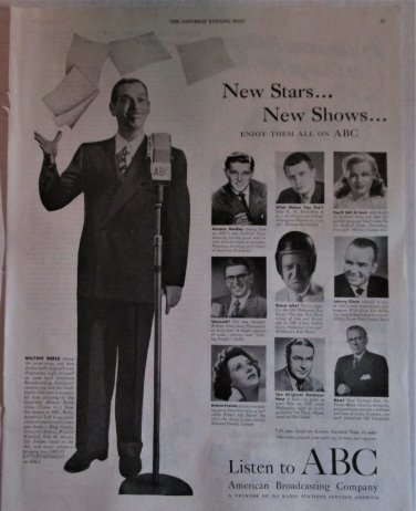 1948 ABC Television ad feauturing Milton Berle