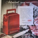 1948 Admiral Petite Portable Radio ad