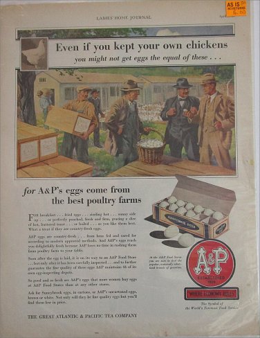 1930 A & P Eggs ad