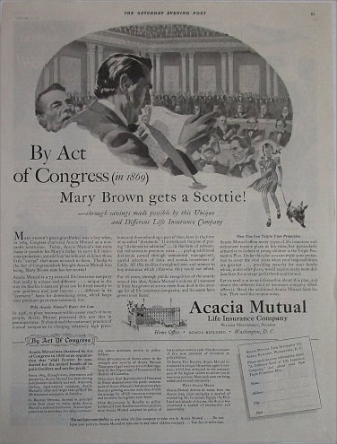 1942 Acacia Mutual ad