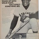 1970 Adironback ad with Willie Mays