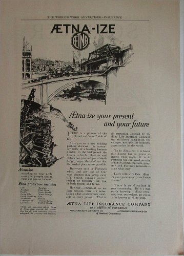 1924 Aetna Insurance Aetna-Ize Your Present ad
