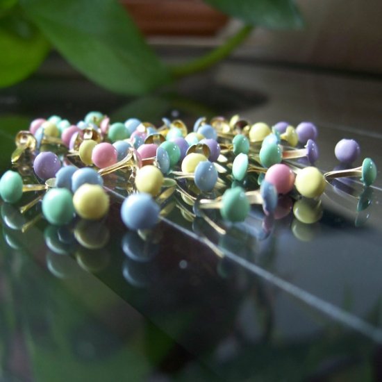 IMPRESSIONS Pastel Pink Mini Round Brads - 100 Count Paper Fasteners For Crafts