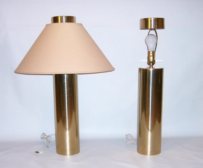 Matched pair industrial modern canister lights