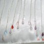 Dark Purple Crystal & silver pave teardrop necklace & earring set