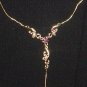 Purple Crystal & goldtone Rosette full body chain