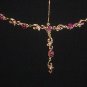 Purple Crystal & goldtone Rosette full body chain