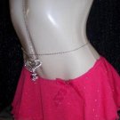 Crystal Heart & Cherry Belly Chain