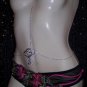 Crystal Heart & Cherry Belly Chain