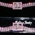 Hot Pink Triple Row Choker & Matching Anklet
