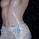 Blue Eve Floral Vine Crystal Body Choker Belly Chain