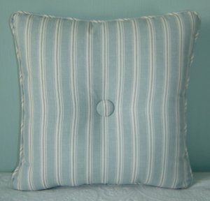 RALPH LAUREN CUSTOM HOPE CHEST STRIPE14"X14" PILLOW WITH BUTTONS