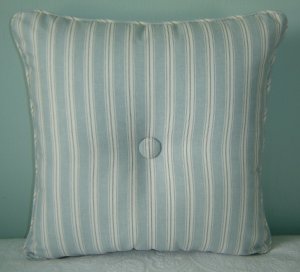 RALPH LAUREN CUSTOM HOPE CHEST STRIPE16"X16" PILLOW WITH BUTTONS