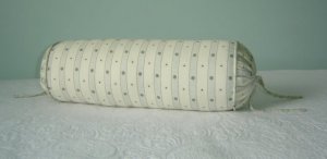RALPH LAUREN CUSTOM INDOCHINE STRIPE BOLSTER PILLOW 14"X6"