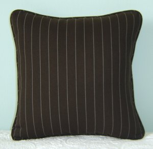 RALPH LAUREN CUSTOM 14"X14" METROPOLITAN PLACE STRIPE ACCENT PILLOW