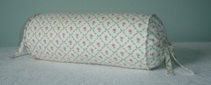 LAURA ASHLEY KATE PINK CUSTOM 14X6 BOLSTER PILLOW