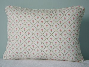 LAURA ASHLEY CUSTOM 12X16 KATE PINK FLORAL ACCENT PILLOW